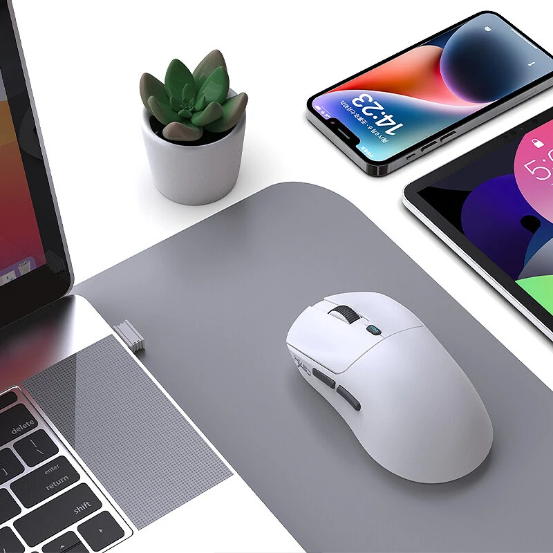 HXSJ T68 Tri-mode Wireless Gaming Mouse PAW3311 Chip 1200-12000DPI TTC 20 Million Times 2.4G/BT5.1/Type-C Wired Gamer Mice Lightweight 55g Support Macro Programming — view 7