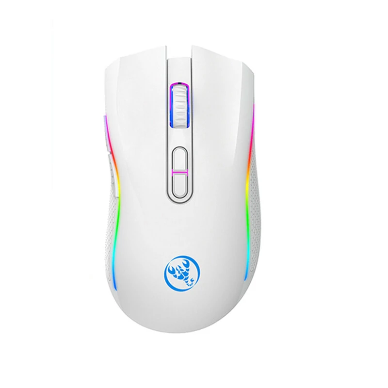HXSJ T69 2.4G Wireless Gaming Mouse with RGB Lighting 1000-4800DPI Type-C Rechargeable 650mAh 8 Button Mouse for PC Gaming Office Working — view 3