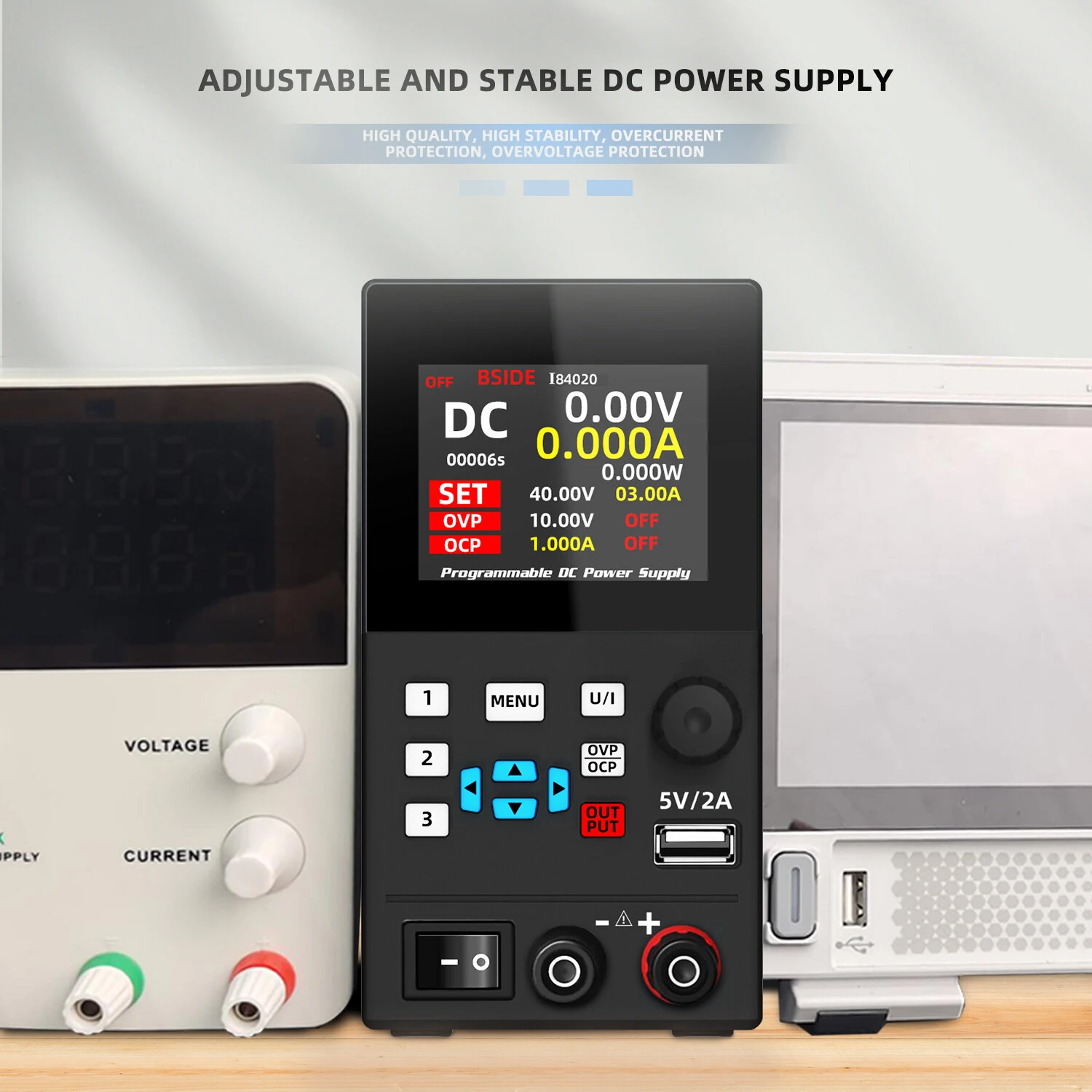 I8 Series 305/3010/4020 Programmable DC Power Supply 0-40V 0-20A 300W USB Port Over Voltage Protection Adjustable Voltage Current — view 7