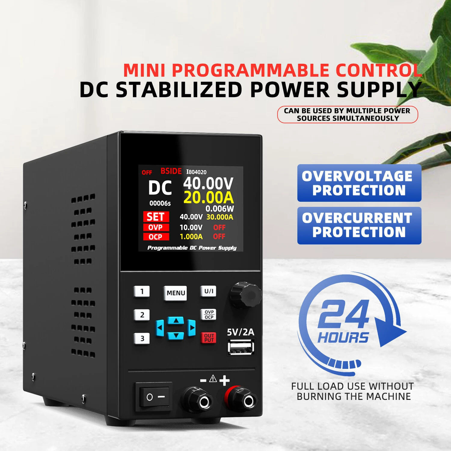 I8 Series 305/3010/4020 Programmable DC Power Supply 0-40V 0-20A 300W USB Port Over Voltage Protection Adjustable Voltage Current — view 8