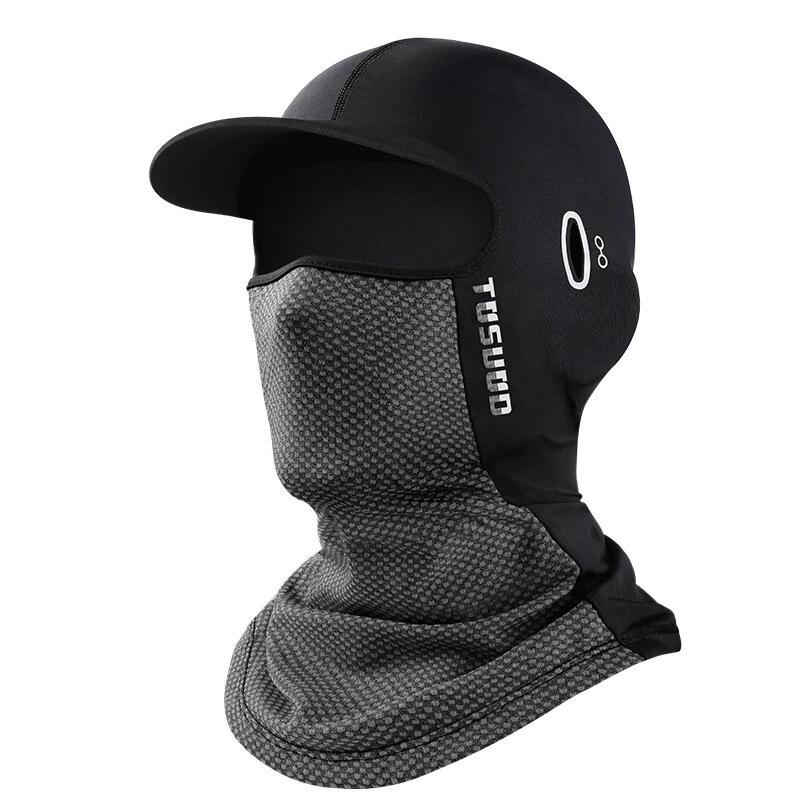 Ice Silk Sunscreen Headgear Outdoor Cycling Head Neck Gaiter Quick Dry Breathable UPF50+ Motorcycle Bike Full Face Mask Cap — view 7