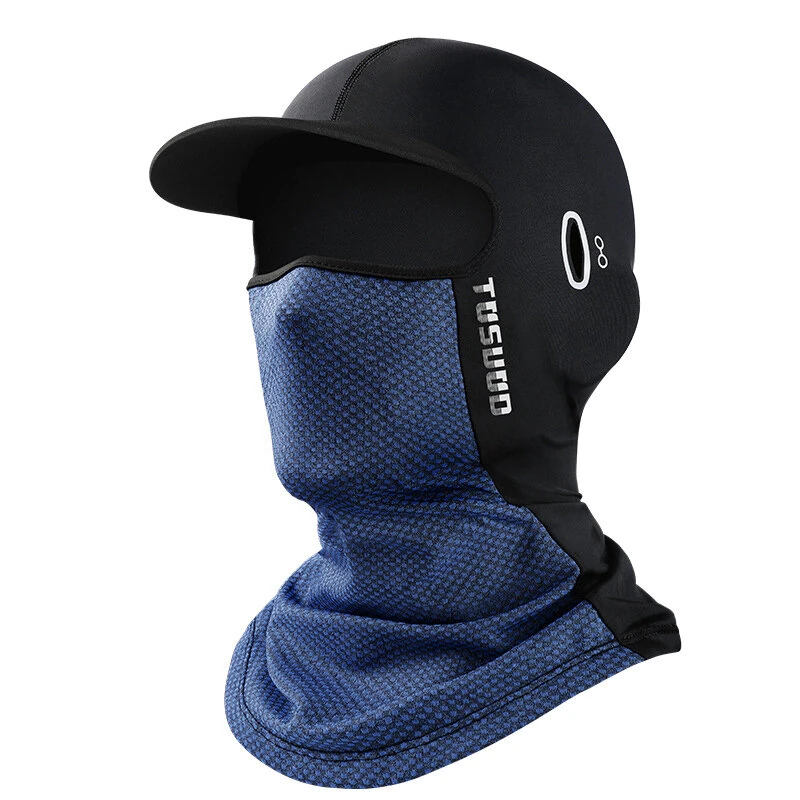 Ice Silk Sunscreen Headgear Outdoor Cycling Head Neck Gaiter Quick Dry Breathable UPF50+ Motorcycle Bike Full Face Mask Cap — view 8