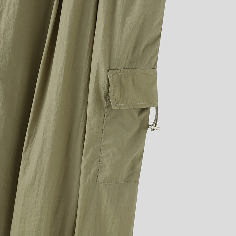 INCERUN Men Casual Wide Leg Pants Lightweight Solid Color Loose Fit Straight Wide-leg Trousers for Men, Plus Size S-5XL — view 10