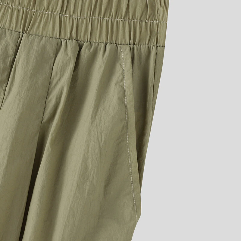 INCERUN Men Casual Wide Leg Pants Lightweight Solid Color Loose Fit Straight Wide-leg Trousers for Men, Plus Size S-5XL — view 9