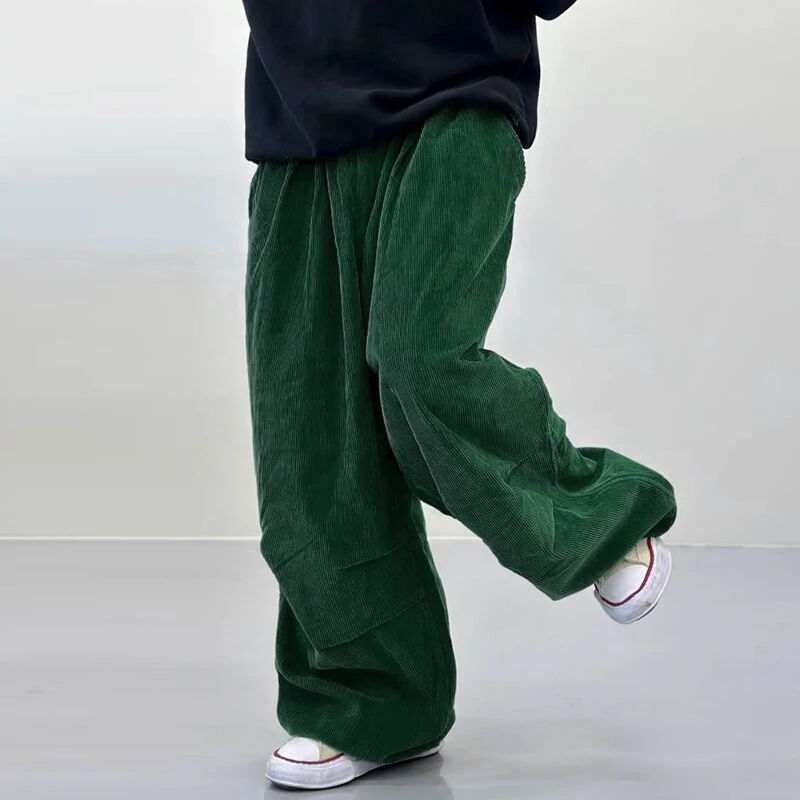 INCERUN Men's Design Corduroy Loose Casual Elastic Pants — view 4