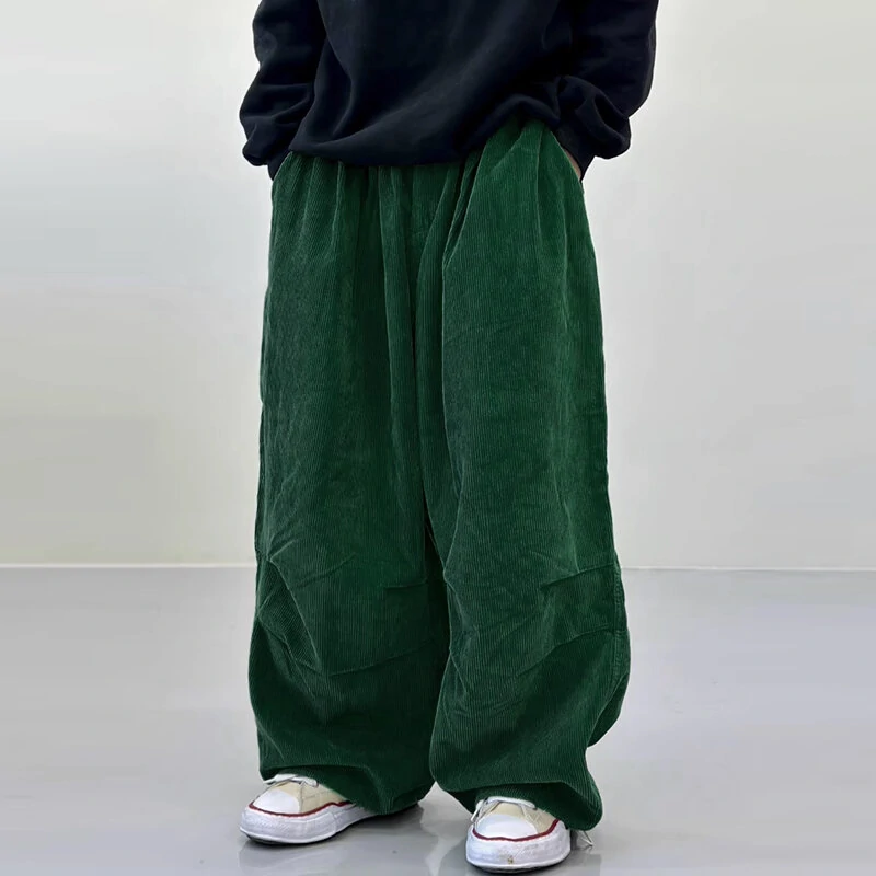 INCERUN Men's Design Corduroy Loose Casual Elastic Pants — view 8