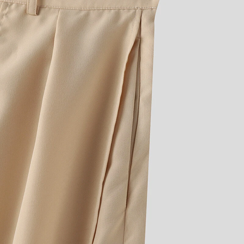 INCERUN Men Wide Legs Skirt Pants, False Two-piece Design Loose Fit Long Trousers for All Season Large Size S-5XL — view 10