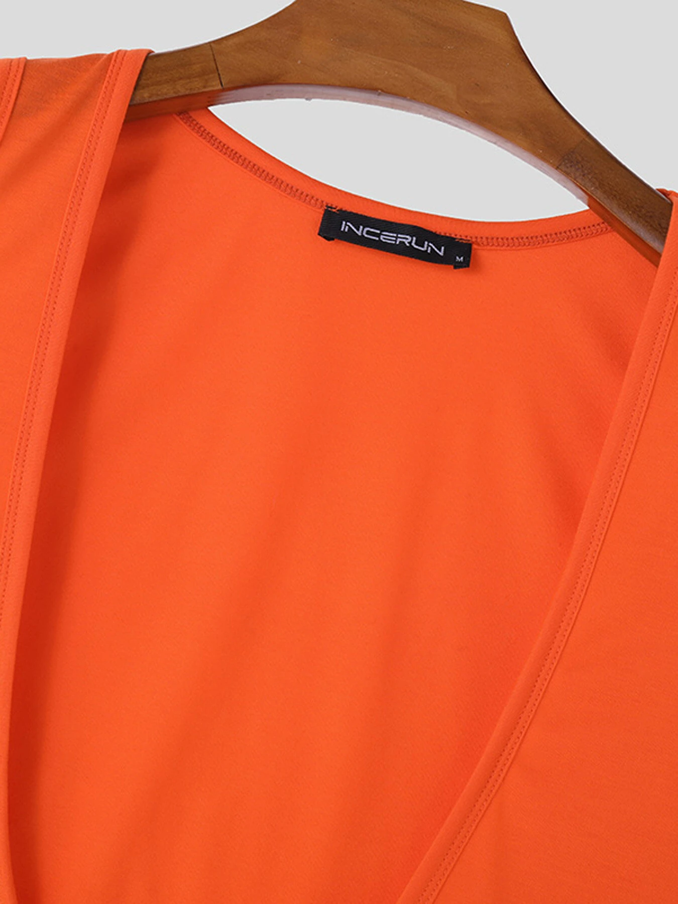 INCERUN Mens Fashion Solid Color U-shape Tank Top — view 6