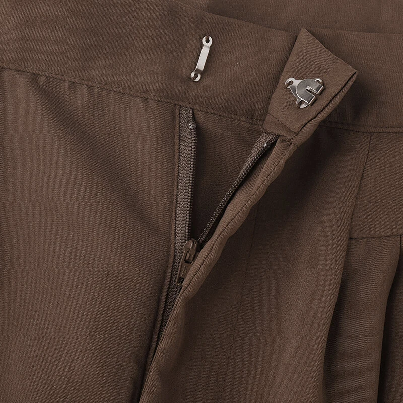 INCERUN Mens Pant Pleated Solid Color Trousers Casual Trendy Korean Pleated Solid Color Casual Pants — view 6