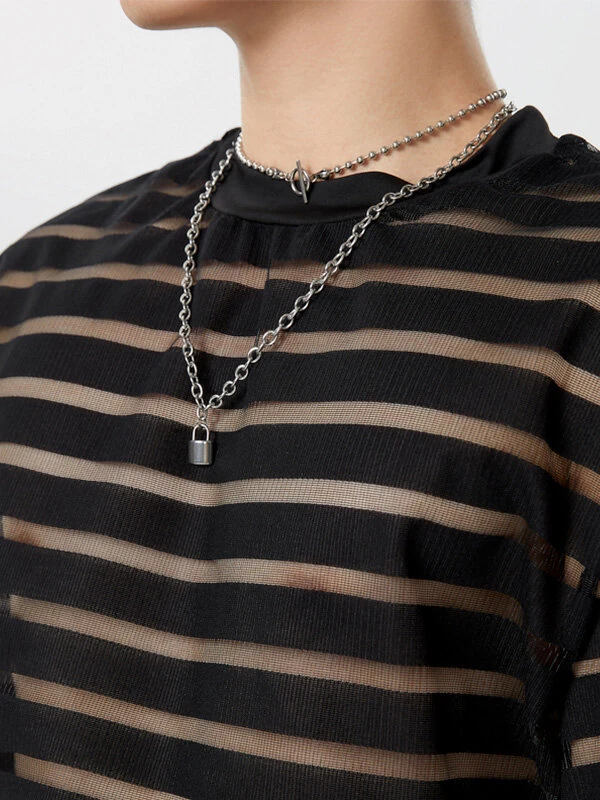 INCERUN Mens Shirt Fashion Striped Short Sleeve Men Tops See Through Party Nightclub Men Shirts S-5XL — view 3