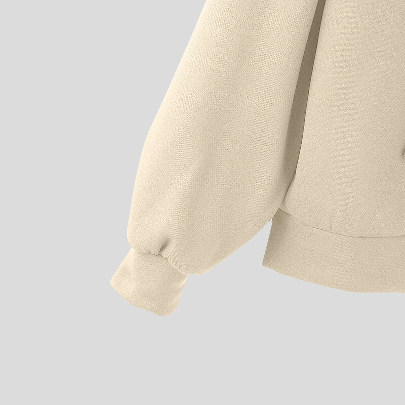 INCERUN Mens Solid Color Scarf Neck Pullover Hoodie Fashion Men Long Sleeve Top Clothing Comfortable — view 8
