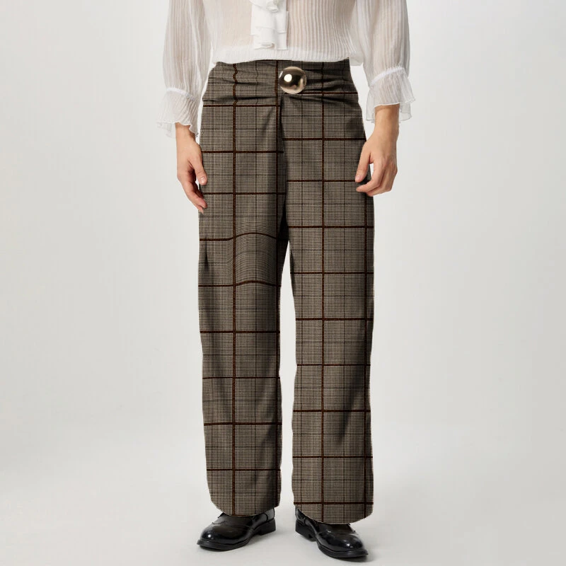 INCERUN Mens Twist Design Casual Long Pant Fashion Retro Striped Loose Fit Straight Trousers for Men — image 1