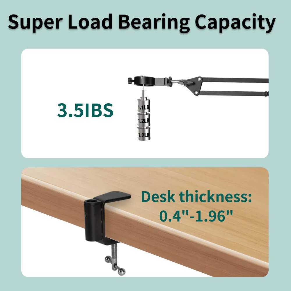 Industrial Microscope Camera Bracket Adjustable 360° Rotation Monocular Design High Quality Metal Load Capacity 3.5 IBS Compatible with 42mm and 50mm Lenses Ideal for Industrial Visual Inspection Applications — view 7