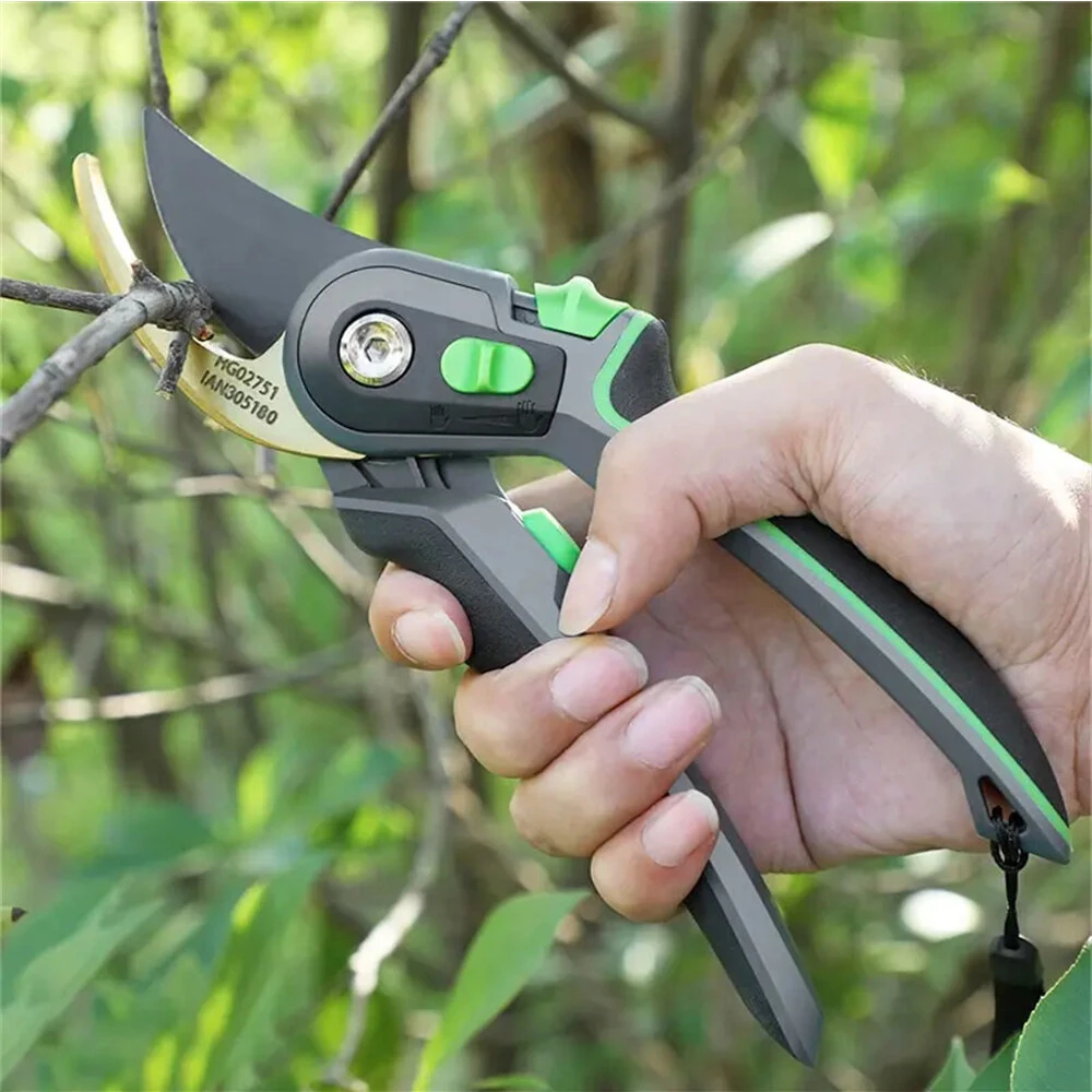 Industrial Pruning Shears 205mm SK5 Steel Blade 50mm Length Two-level Opening Ergonomic Non-slip Handles Labor-saving Spring Precision Cutting — view 3