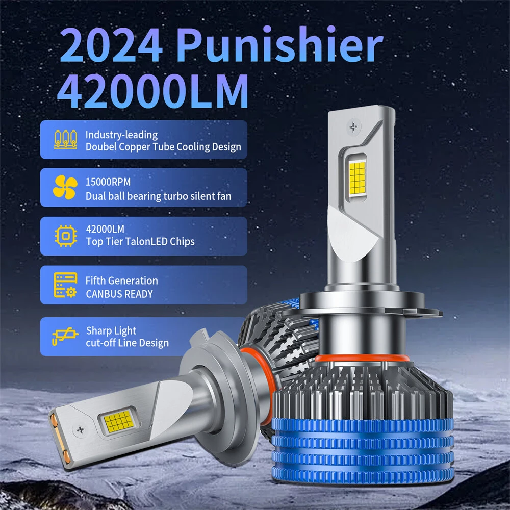 INFITARY Q5A H1/H4/H7/H11/9005/9006/9012 160W 42000LM Car LED Headlight Bulbs 42000LM 4575 CSP Chips IP67 Waterproof Automotive Headlights High Brightness Bulb — view 3