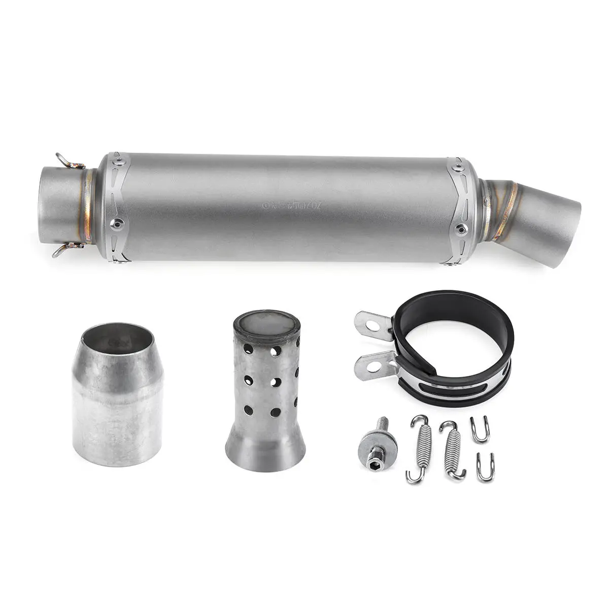 Inlet 36-51mm Motorcycle Modified Exhaust Tail Tip Pipe Muffler Stainless Steel — image 1