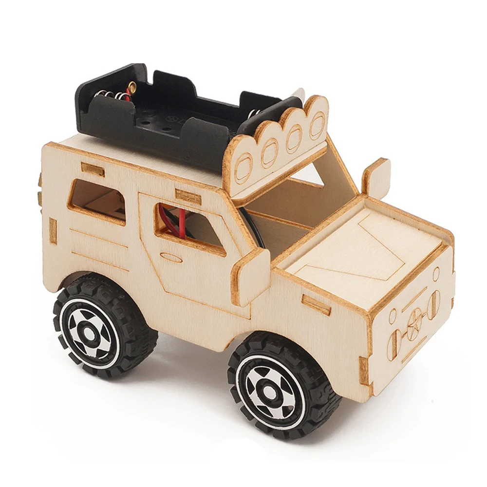 Innovative Technology Small Production for Jeep Car Electric Toy Student Scientific Experiment DIY Handmade Model School Supplies — view 2