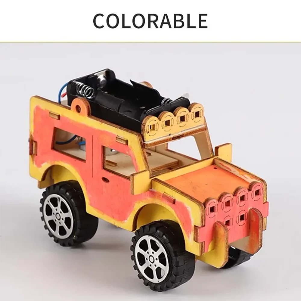 Innovative Technology Small Production for Jeep Car Electric Toy Student Scientific Experiment DIY Handmade Model School Supplies — view 5