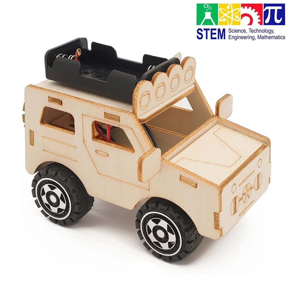 Innovative Technology Small Production for Jeep Car Electric Toy Student Scientific Experiment DIY Handmade Model School Supplies — view 6