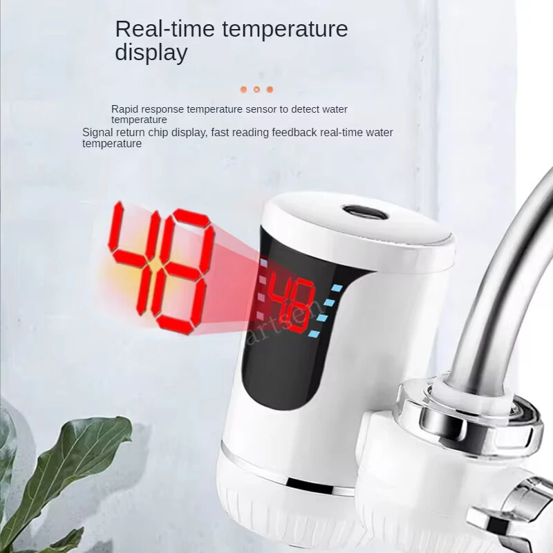 Instant Electric Water Heater Tap 3000W 220V IPX4 Waterproof Rapid Heating Easy Installation for Kitchen and Bathroom — view 3