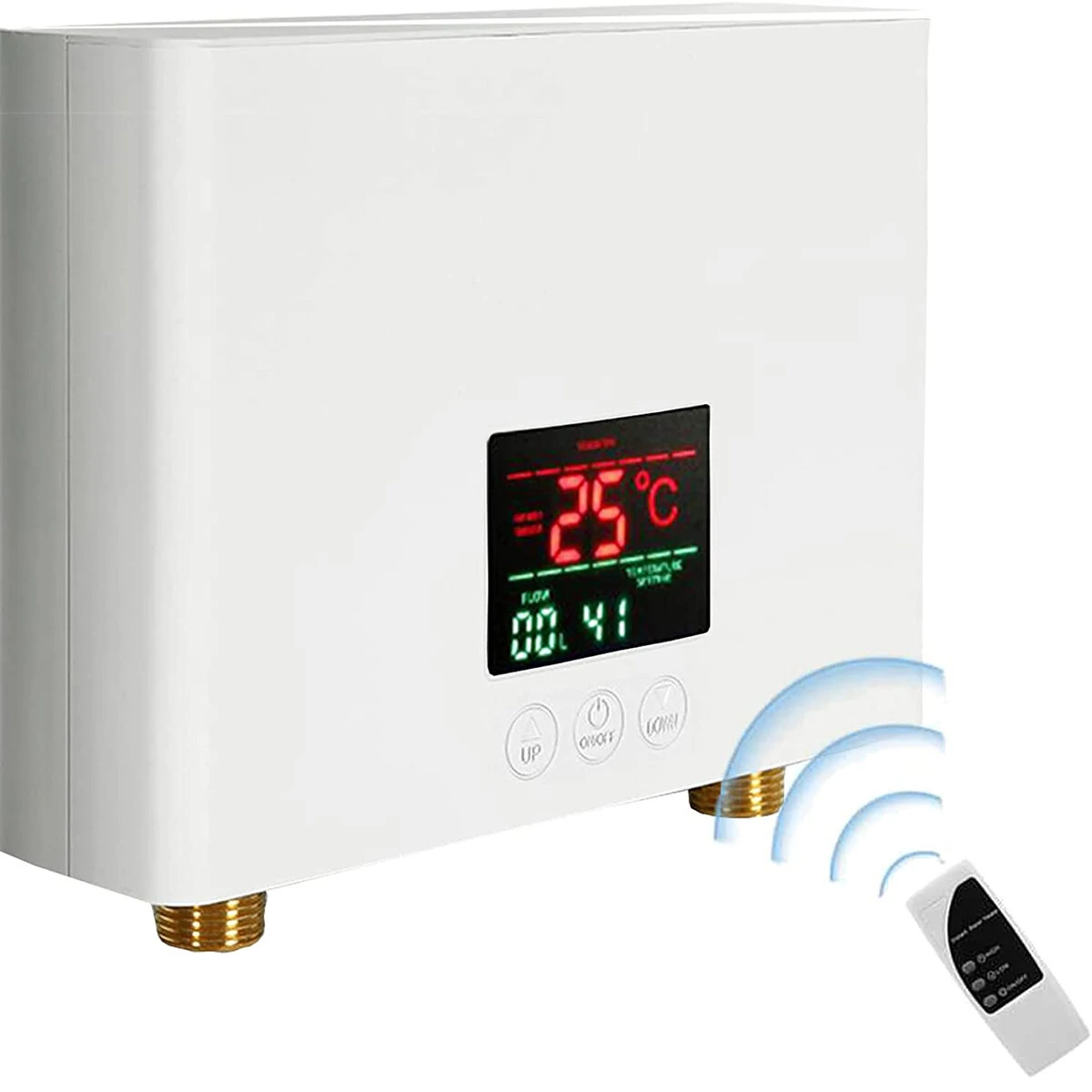 Instant with Remote Control Water Heater Wall Mounted Electric Hot Water Heater Thermostat Fast Heating Kitchen Bathroom Shower — NovuLife