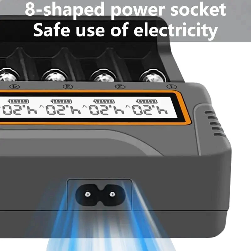 Intelligent Charging Adapter 12 Bay Battery Charger LCD Display Multi Slot Supports 18650/AA/AAA Battery Overcharge Protection Heat Dissipation Fast Charging Efficient Power Supply — view 5