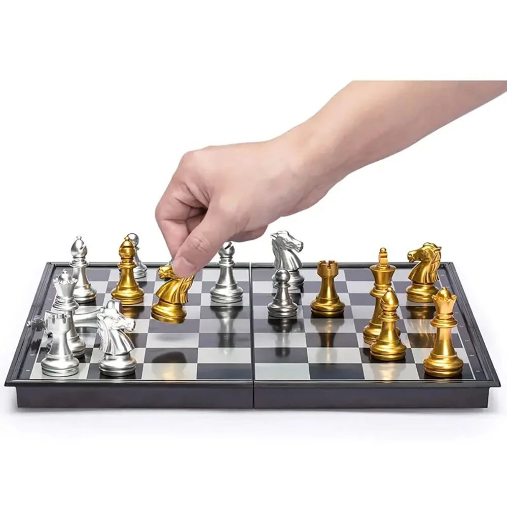 International Chess Magnetic Fold Plate Plus Set Student Training Adult Kids Book Jumping Toy Set — view 2
