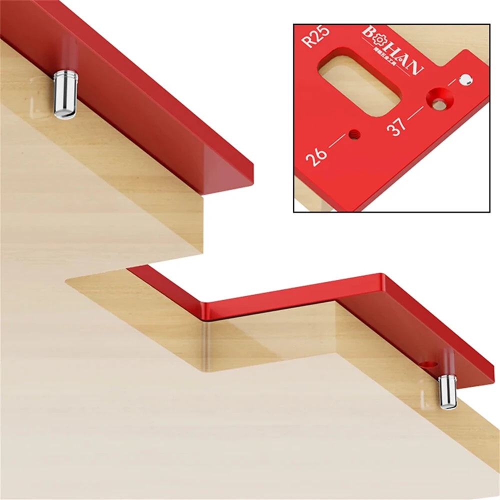 Invisible Embedded Handle Slotting Template Aluminum Alloy Precise Slot Positioning Wardrobe Kitchen Cabinet Door Positioning Tool High-Quality Design Easy to Use — view 4