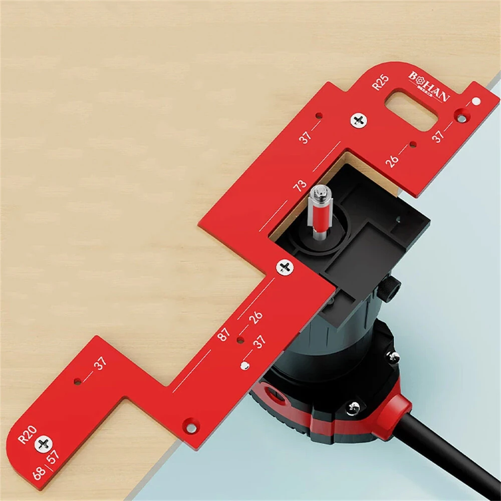 Invisible Embedded Handle Slotting Template Aluminum Alloy Precise Slot Positioning Wardrobe Kitchen Cabinet Door Positioning Tool High-Quality Design Easy to Use — view 9