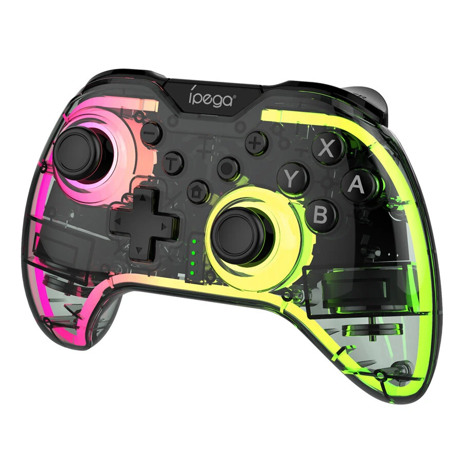 Ipega PG-SW123 Wireless bluetooth Game Controller with RGB Lighting Dual Motors Vibration Six Axis Motion Turbo Function Gamepad for Switch NS2 PC Steam — view 2