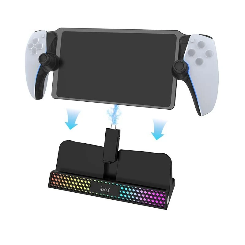 IPLAY HBP-614 for PS5 Portal Game Console RGB Light Charger Bracket with Detachable Stand Plug and Play — view 6
