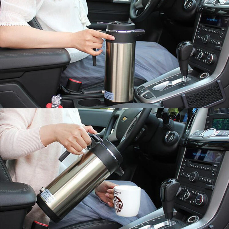 IPRee 12V/24V Car Truck 1200ml Water Heater Portable Hot Water Kettle Auto Shut-Off Fast Boiling for Travel Home — view 6