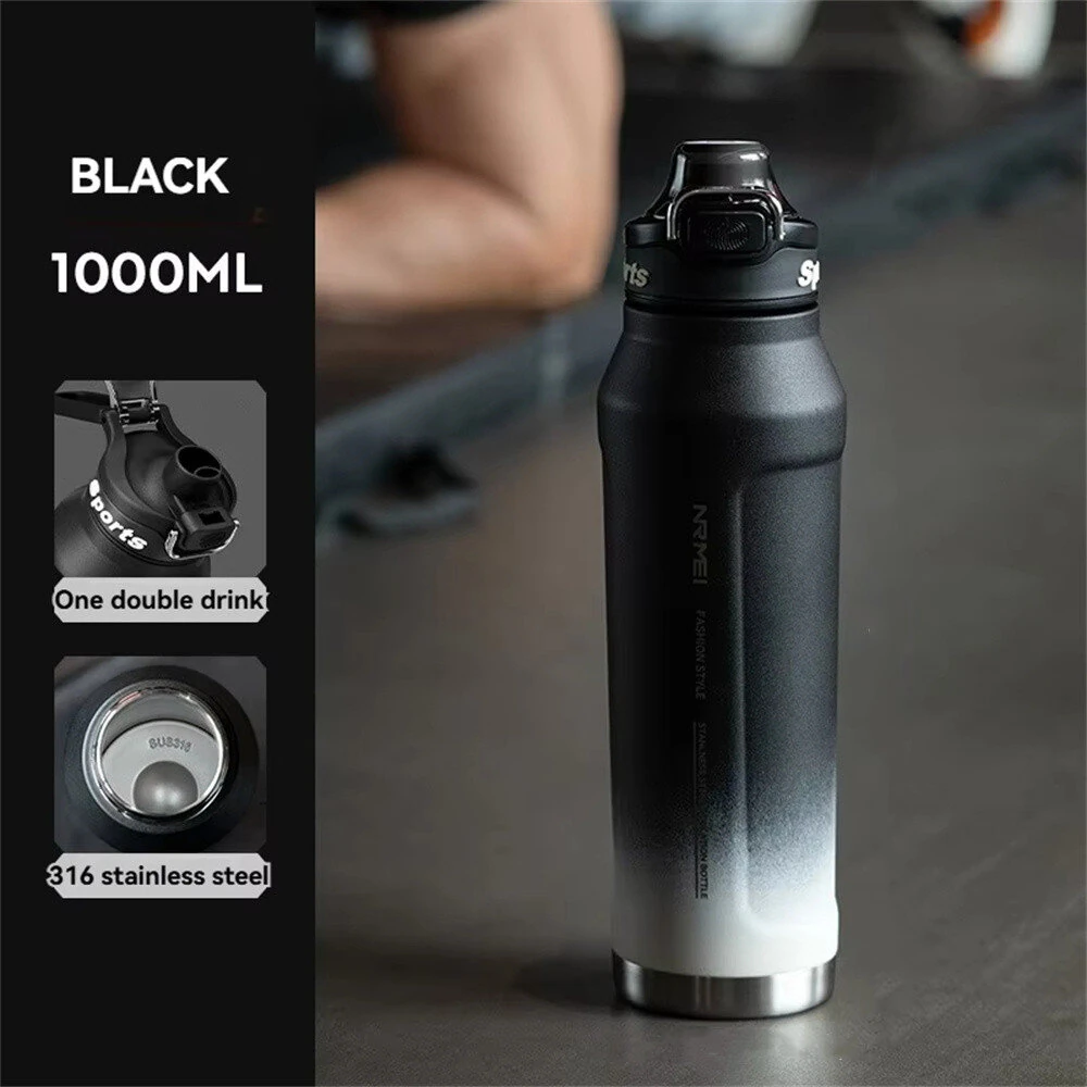 IPRee 1L Thermos Water Bottle 316 Stainless Steel Vacuum Flas Tumbler Coffee Cup Insulated Hot Tea And Cold Water Bottle Thermal Drink — view 10