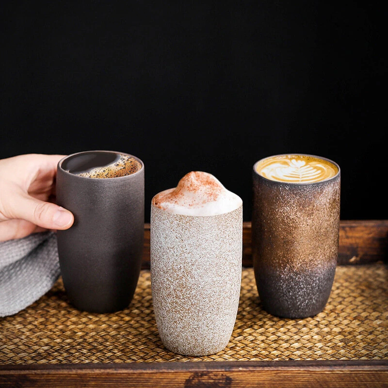 IPRee 230ML Retro Tea Cups Porcelain Water Tea Cup Home Vintage Espresso Coffee Cup Ceramic Latte Cups Stoneware Teacup — view 2
