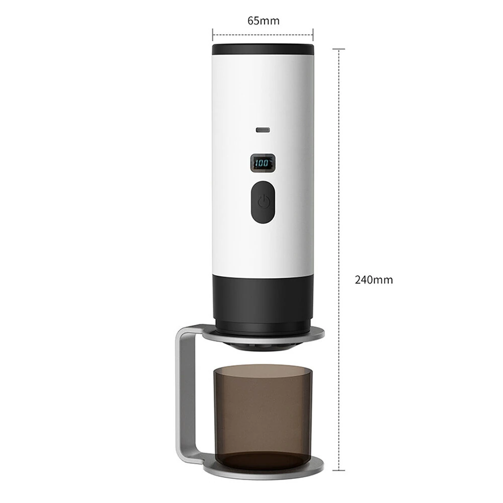 IPRee 3-in-1 Portable Electric Coffee Maker Capsule Coffee Grinder Travel Coffee Maker with Cordless Heating for Car and Home Camping — view 7