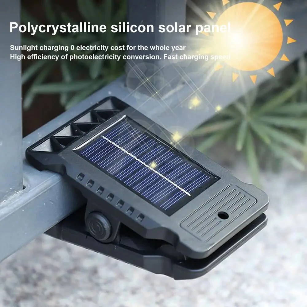 IPRee 3 Mode Solar Clip Lights IP65 Waterproof Super Bright Motion Sensor Lights Energy Conservation Warm Light Garden Wall Light — view 2