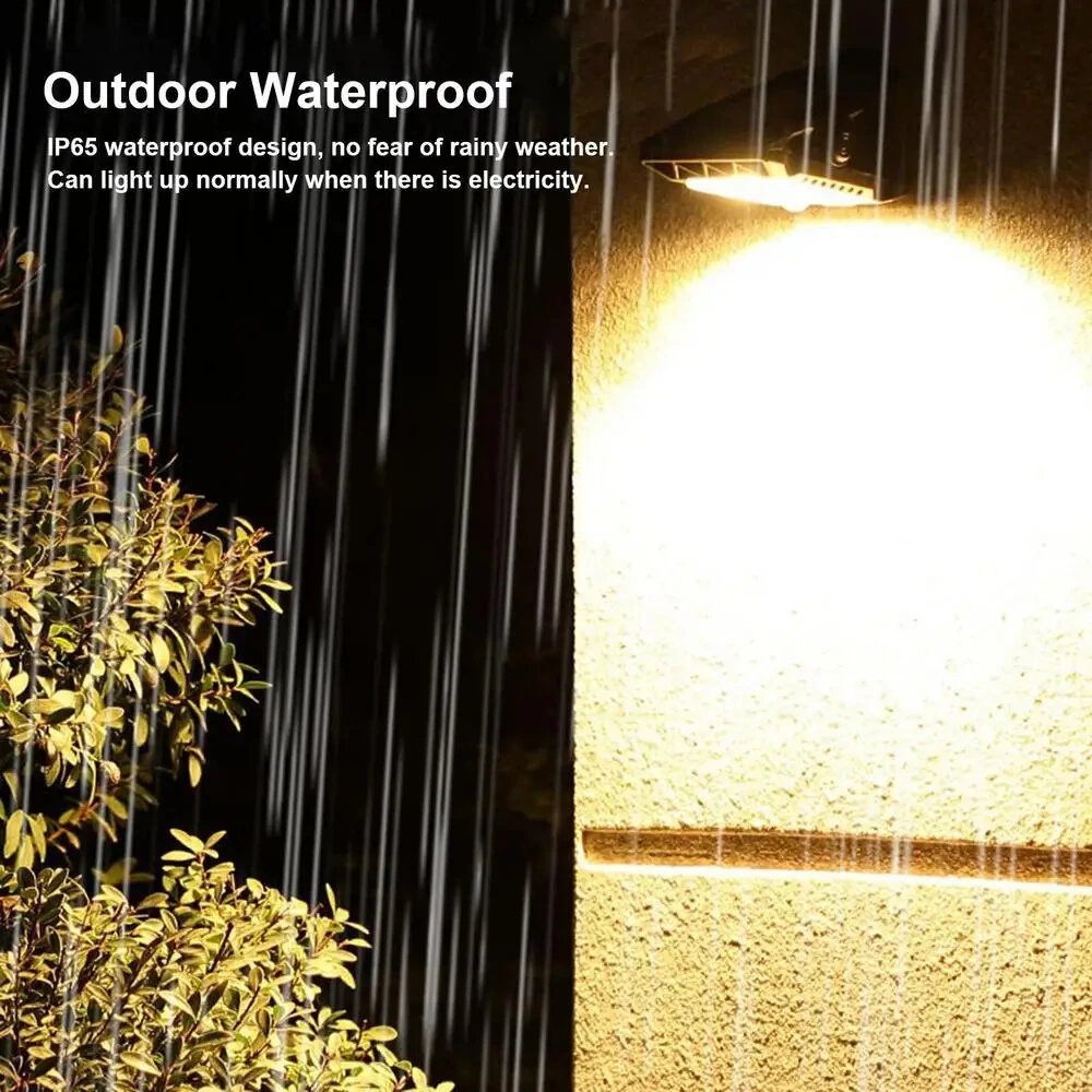 IPRee 3 Mode Solar Clip Lights IP65 Waterproof Super Bright Motion Sensor Lights Energy Conservation Warm Light Garden Wall Light — view 3
