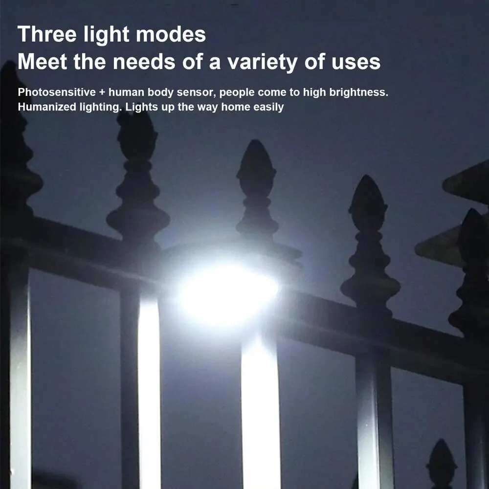 IPRee 3 Mode Solar Clip Lights IP65 Waterproof Super Bright Motion Sensor Lights Energy Conservation Warm Light Garden Wall Light — view 4