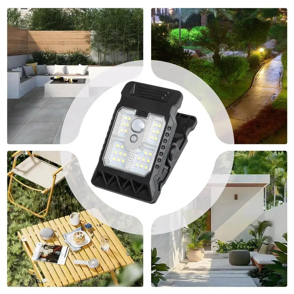 IPRee 3 Mode Solar Clip Lights IP65 Waterproof Super Bright Motion Sensor Lights Energy Conservation Warm Light Garden Wall Light — view 9