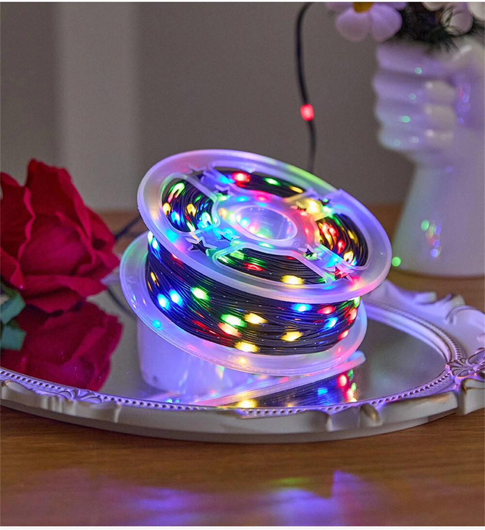 IPRee 32M LED Solar String Lights Fairy Green Wire Outdoor Christmas Light Tree Garland Waterproof  for New Year,Garden,Street Home Party Wedding Decorion Light — view 3