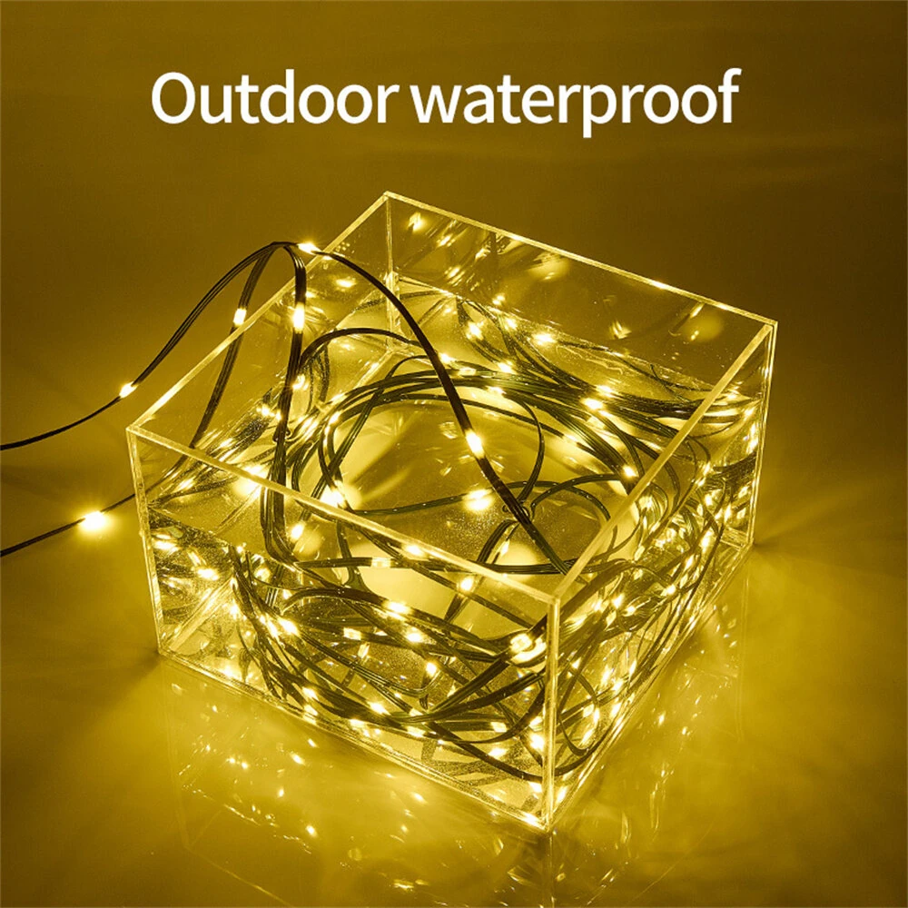 IPRee 32M LED Solar String Lights Fairy Green Wire Outdoor Christmas Light Tree Garland Waterproof  for New Year,Garden,Street Home Party Wedding Decorion Light — view 5