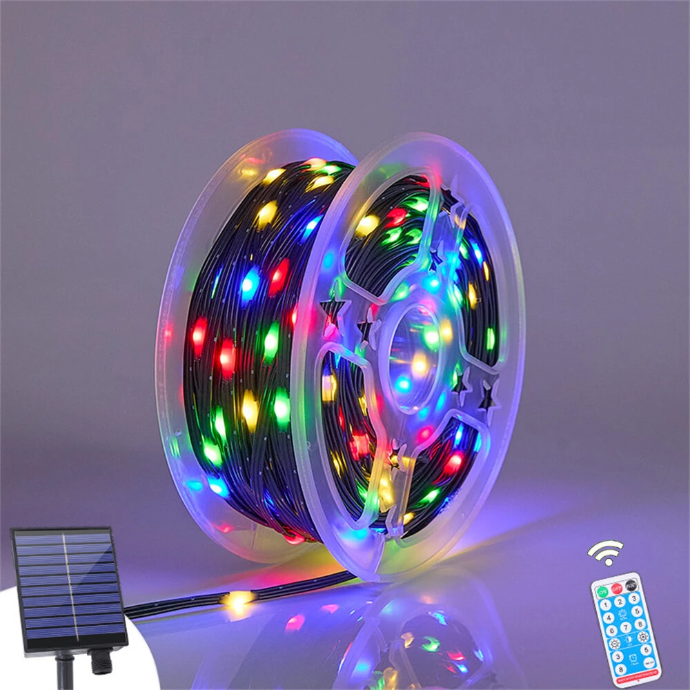 IPRee 32M LED Solar String Lights Fairy Green Wire Outdoor Christmas Light Tree Garland Waterproof  for New Year,Garden,Street Home Party Wedding Decorion Light — view 7