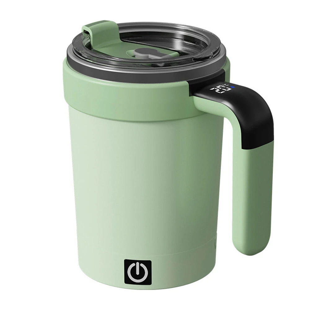IPRee 380ML Detachable Automatic Magnetic Stirring Mug with Straw & Lid Stainless Steel Waterproof USB Electric Mixing Coffee Mug — view 8