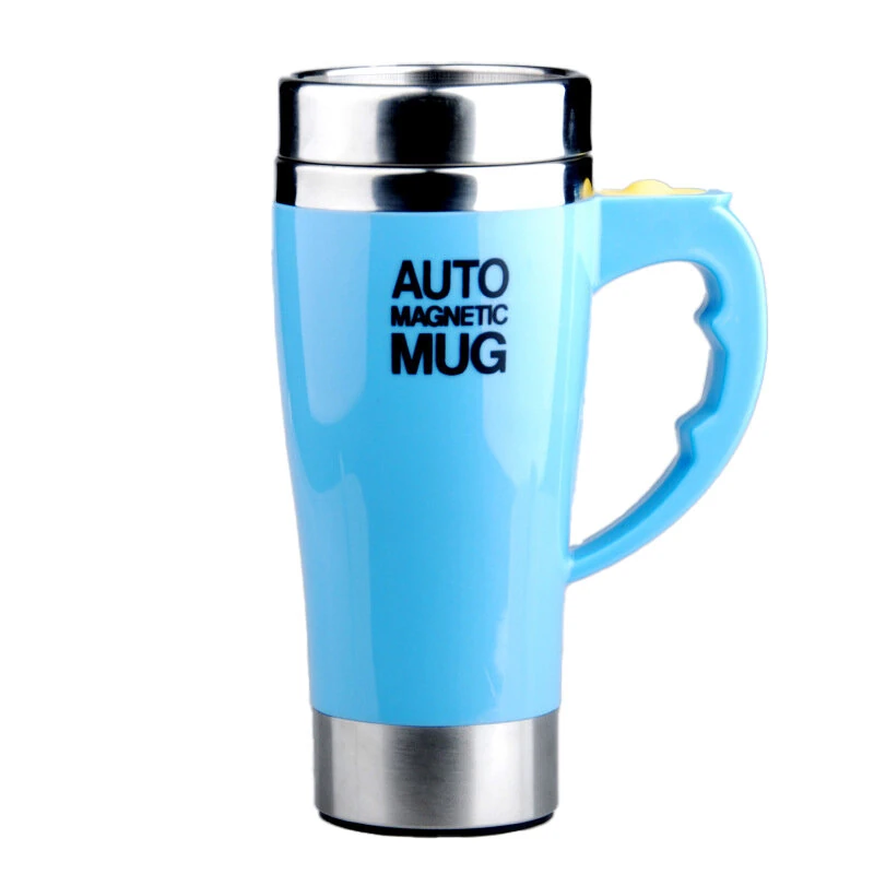 IPRee 450ml Automatic Electric Mug Stirring Coffee Cup Stainless Steel Mixer Lazy Self Mixing Tea Milk Drinking Cups — view 3