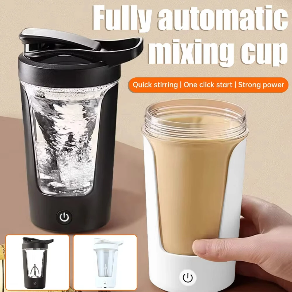 IPRee 450ml Automatic Stirring Coffee Cup Portable Electric Mixing Coffee Mug Rechargeable Coffee Soy Milk Mixer for Travel — view 2