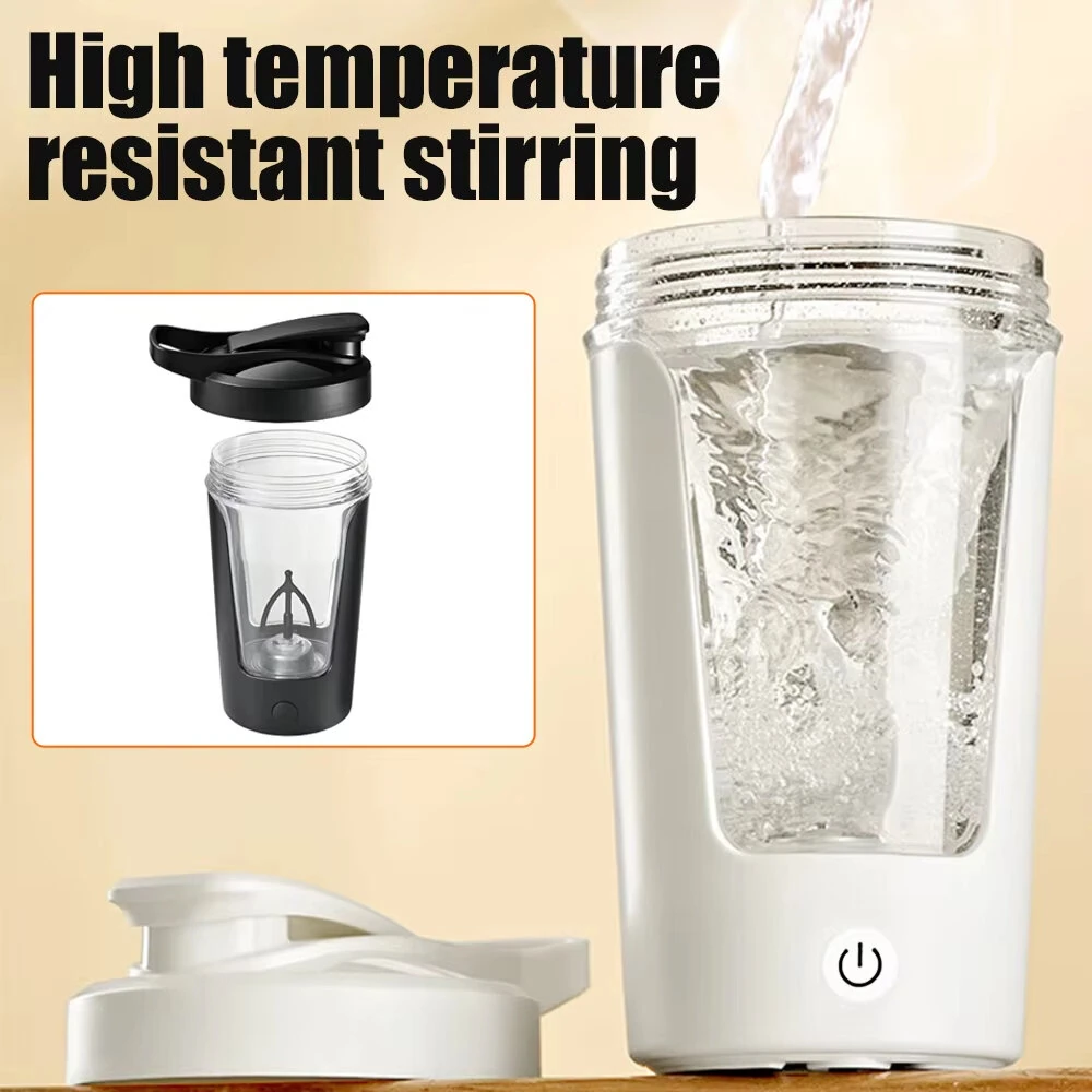IPRee 450ml Automatic Stirring Coffee Cup Portable Electric Mixing Coffee Mug Rechargeable Coffee Soy Milk Mixer for Travel — view 6