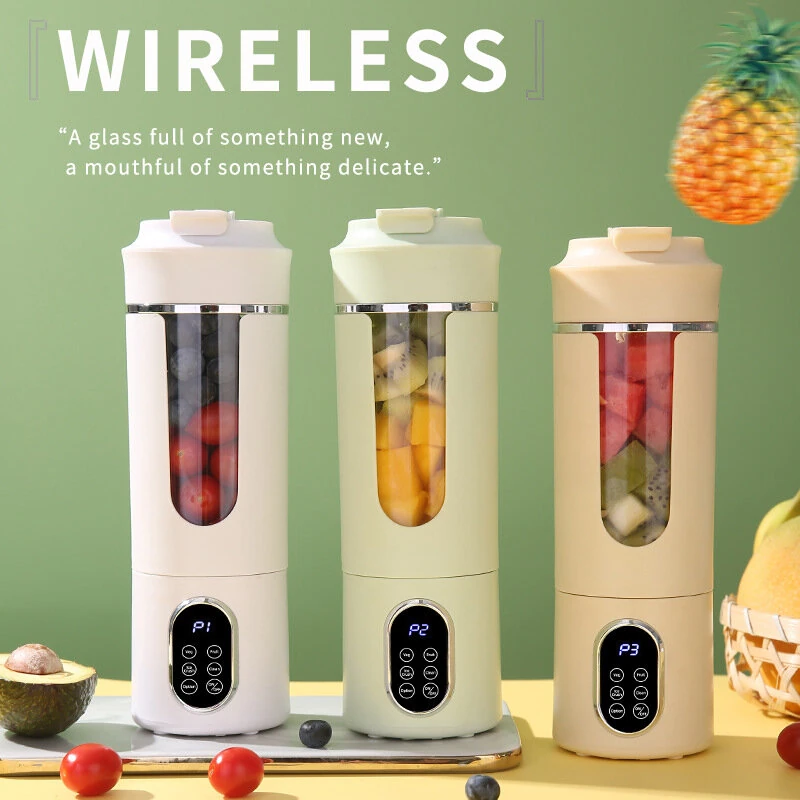 IPRee 530ml Wireless Portable Juicer 1300mAh Dual Battery 12 Blades 4 Speed Type-C Rechargeable Smoothie Blender Self Cleaning for Travel Home Office — view 2