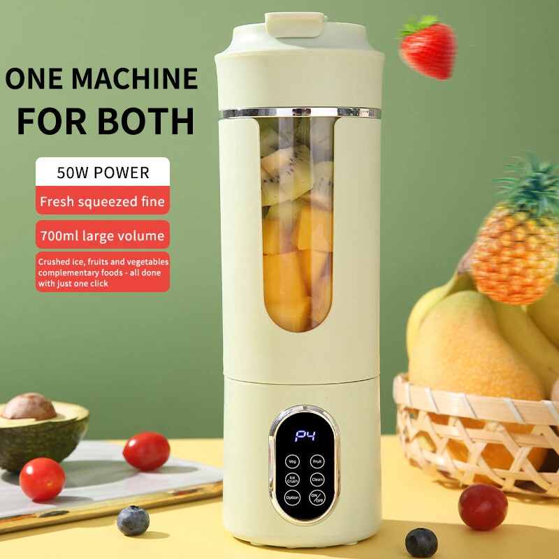 IPRee 530ml Wireless Portable Juicer 1300mAh Dual Battery 12 Blades 4 Speed Type-C Rechargeable Smoothie Blender Self Cleaning for Travel Home Office — view 3