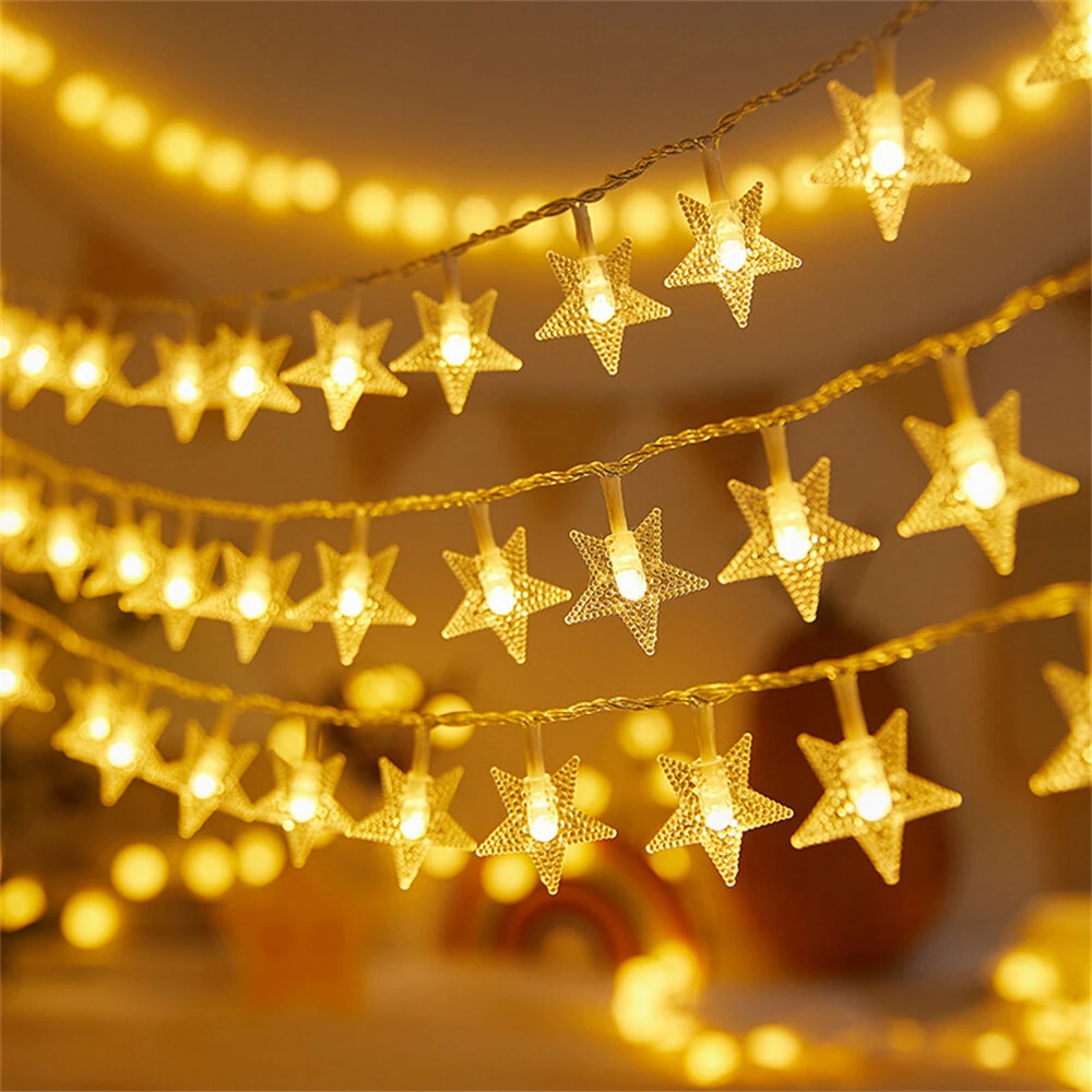 IPRee 7/12M Outdoor Solar String Lights 50/100LED Star String Lights 8 Mode Waterproof Solar Fairy Lamp for Garden Wedding Party Decor — view 2