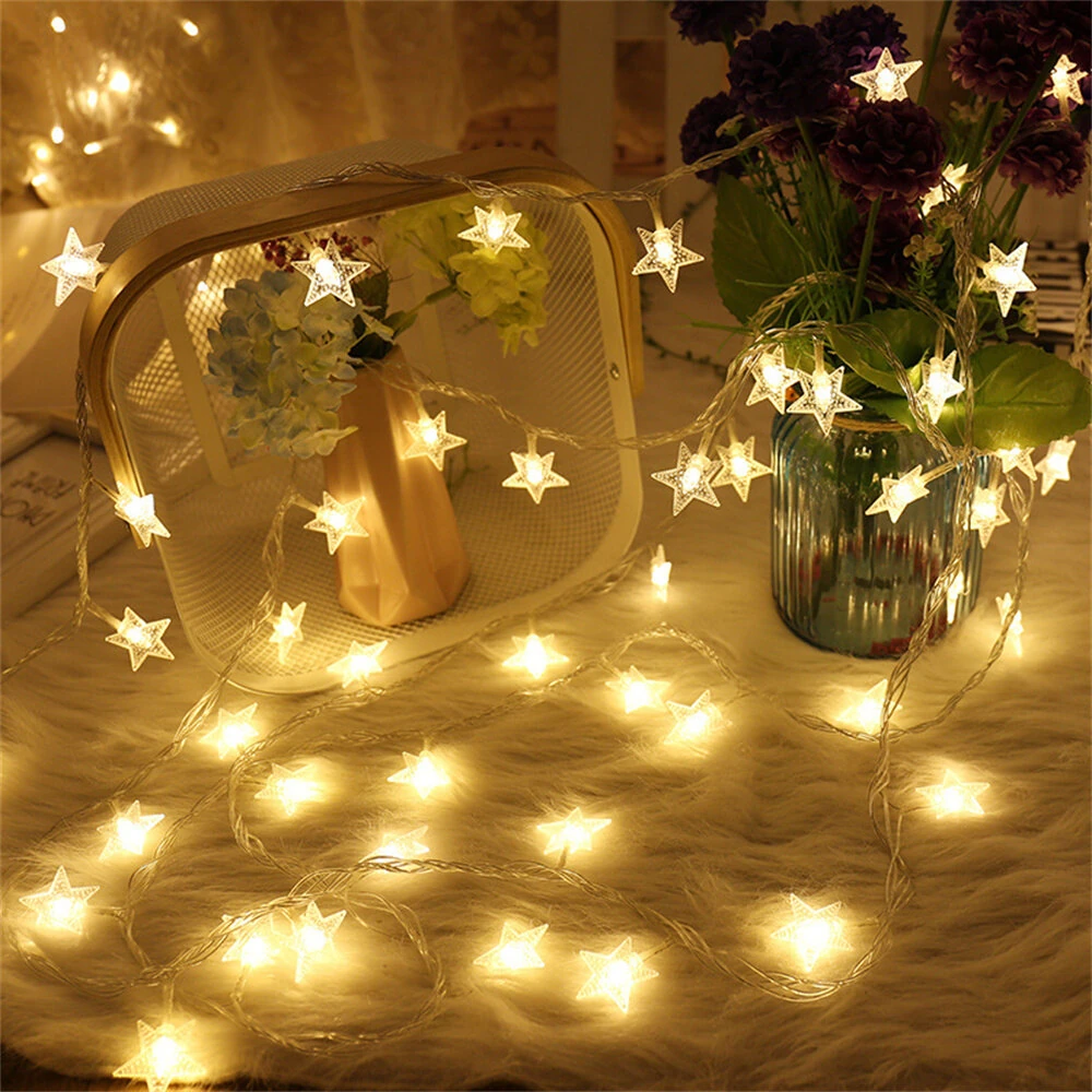 IPRee 7/12M Outdoor Solar String Lights 50/100LED Star String Lights 8 Mode Waterproof Solar Fairy Lamp for Garden Wedding Party Decor — view 3